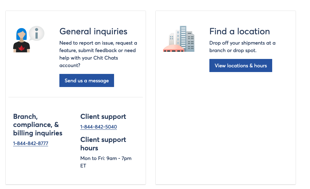 contact help and support on our new line